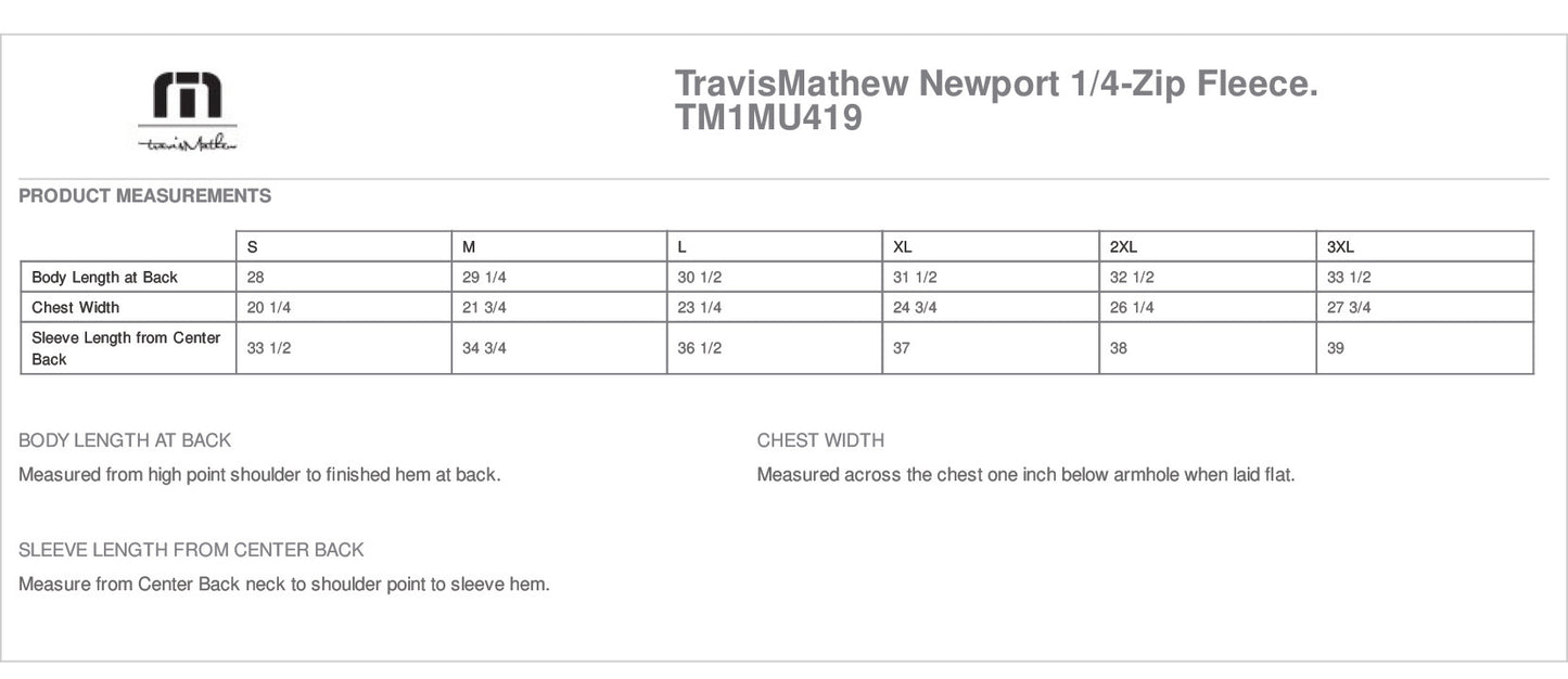 TravisMathew Newport 1/4-Zip Fleece - TM1MU419