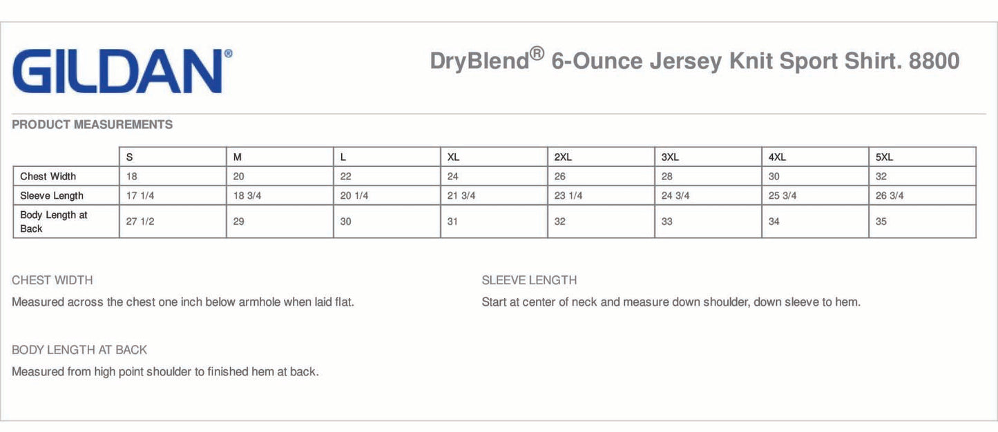 Gildan - DryBlend® Jersey Polo - 8800